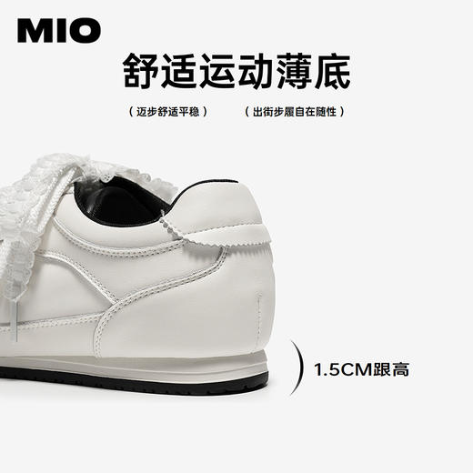 MIO米奥蕾丝德训鞋2026春季新款薄底珍珠单鞋运动鞋芭蕾皮鞋女鞋M261572707 商品图4