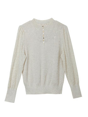 黑色半高领后背纽扣针织衫 镂空纹理修身显瘦长袖打底衫 秋冬通勤温柔气质内搭上衣