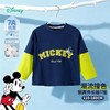 迪士尼（Disney）童装男童长袖T恤潮流帅气耐磨撞色假两件抗菌2026春季新款上衣ZD1FS024 商品缩略图3