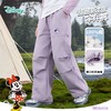 迪士尼（Disney）女童休闲时尚蝴蝶结工装裤抽绳款宽松直筒裤子26春秋新款ZD1FK018 商品缩略图0