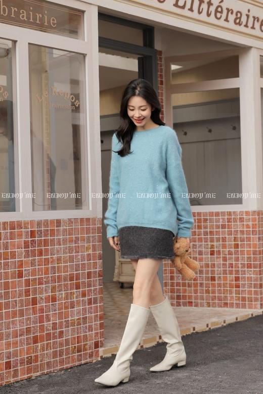 【门店同款】ENJOY冬季“暖冬知性”羊绒拉毛珠片针织上衣 168897579 商品图6