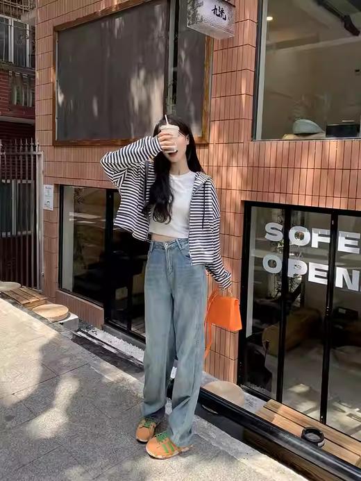 <曾小咸推荐> 韩系条纹卫衣外套 商品图10