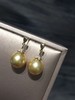【私席真珠·新年盛宴】18k金镶钻南洋金珍珠耳针10-11mm 椭圆 商品缩略图2