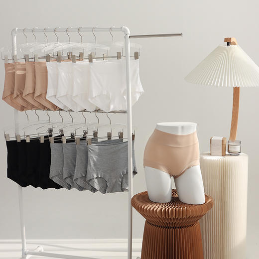 官网139！华家女士轻柔莫代尔高腰收腹大码胖mm收小肚子内裤 三角裤挺翘服帖不卷边~ 商品图3