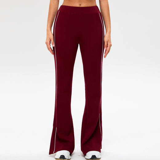 秋冬微喇女高腰撞色阔腿运动长裤户外跑步健身瑜伽喇叭长裤SYFTM0287 商品图1