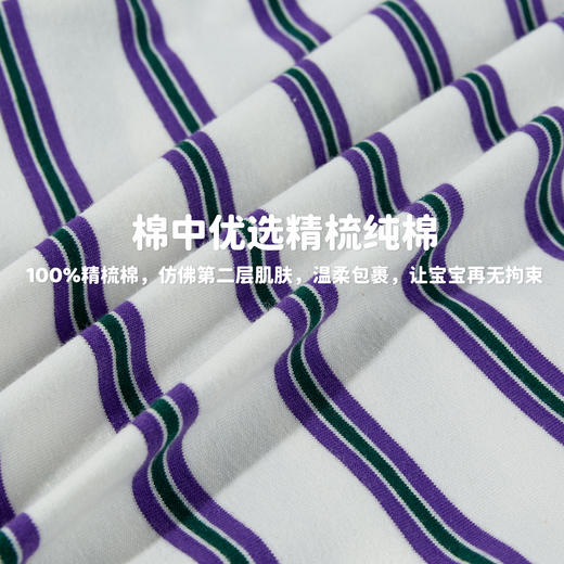 迪士尼（Disney）童装男童长袖T恤休闲运动纯棉山系条纹撞色风格2026春季新款上衣ZD1FS002 商品图8