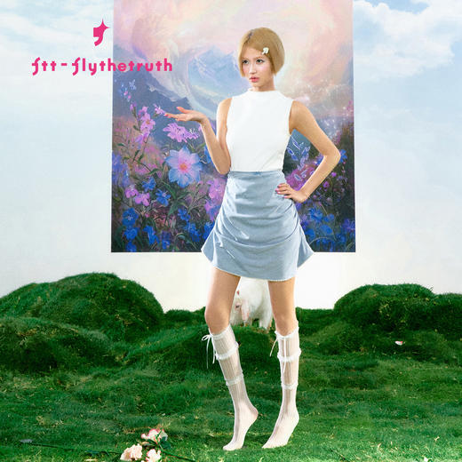 FTT FlyTheTruth  包裹 珍珠边无袖针织背心女夏外穿韩系辣妹上衣 商品图1