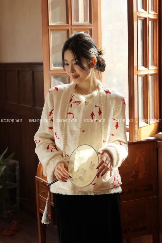 【门店同款】ENJOY冬季“烟火漫春”锦鲤满堂中式羽绒外套 168995970 商品图1