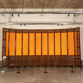 明 黄花梨福禄寿十二扇大屏风 （售价6600万）