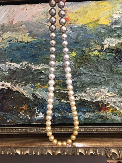 【新年优惠特价】四季彩·南洋彩珍珠项链，大溪地黑珍珠&akoya珍珠&南洋金珍珠珍珠 商品图6