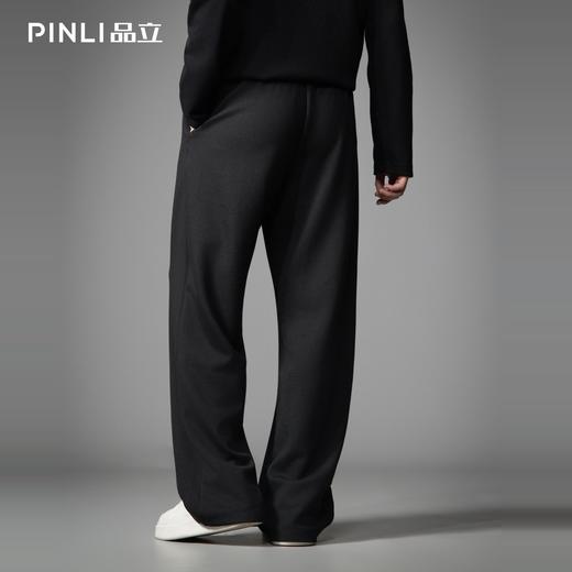 PINLI品立2026春季新款宽松直筒阔腿裤纯色百搭休闲长裤潮牌男士GD262117010 商品图3