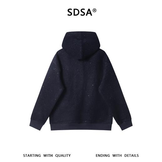 26WY32SDSA男士秋冬新款痞帅男装美式重磅亮片半纽扣连帽卫衣百搭宽松 商品图5