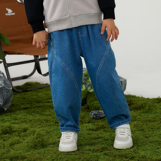 棉花堂春款潮酷分割百搭牛仔童装裤-FD61105 商品图4