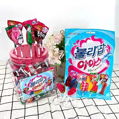 韩国进口零食Lotte乐天冰淇淋棒棒糖多种口味糖果硬糖60支装660g 商品图1