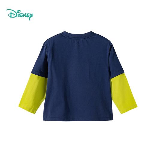 迪士尼（Disney）童装男童长袖T恤潮流帅气耐磨撞色假两件抗菌2026春季新款上衣ZD1FS024 商品图8