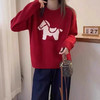 【YW】无忧购【鸿运当“红”】2026新年本命年红色小马针织衫上衣女91446（截单后3-5天发货） 商品缩略图10