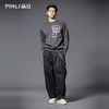 PINLI品立2025秋季新款男字母印花圆领宽松套头卫衣上衣青年潮牌BG253109019 商品缩略图2