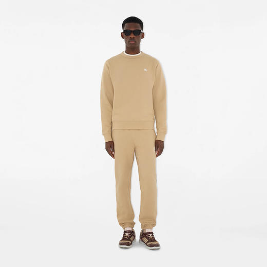 BURBERRY 巴宝莉 男士马术骑士徽章印花棉质运动裤 卡其色 8110588 B8626 商品图2