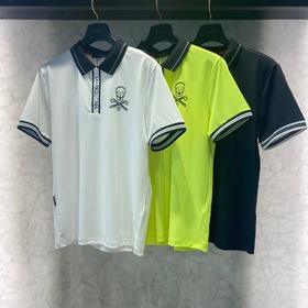 男款高尔夫运动短袖， 原厂面辅料渠道系列❗️原厂原单，区别于市场普通版本在于的是品牌采用的是长弹力棉感纤维功能面料，更透气舒适，辅料质感在线，没有渠道，是做不出的！