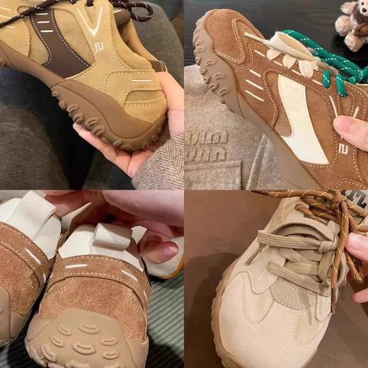 【绒绒鞋面质感棒❗️时尚洋气复古感】葡萄妈女鞋德训鞋百搭内增高厚底加绒休闲运动阿甘鞋。jc 商品图1