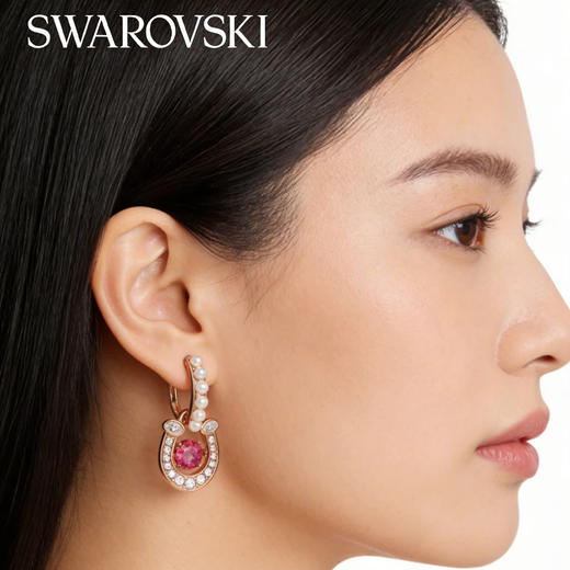 春日限定【抢先购】Symbolica施华洛世奇施家"红"运马蹄耳环配饰本命年送礼（5736979 "红"运马蹄耳环） 商品图7