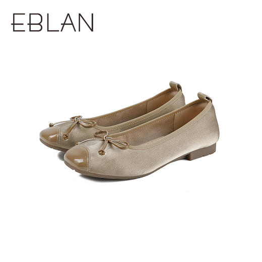 【上新】伊伴2026春季平底舒适芭蕾舞鞋法式优雅舒软便鞋B26118225 商品图4