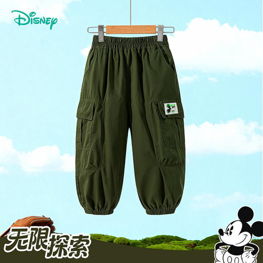 迪士尼（Disney）男童春秋耐磨工装裤透气休闲亲肤中大童长裤2026新款ZD1FK016 商品图3