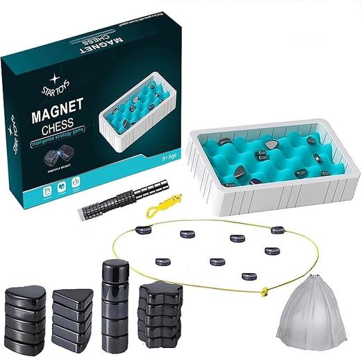 美国 STAR-TOYS 40枚磁铁磁棋盒套装 新型多人磁铁棋盘游戏 商品图1