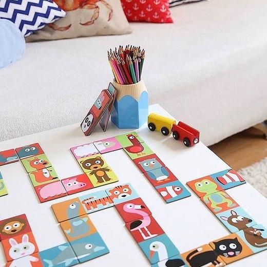 djeco宝宝大块简易幼儿启蒙配对拼图2片入门级1-2岁儿童益智纸质 商品图1