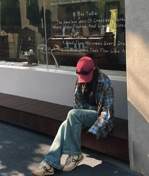 老米优品🎈3-5天。清新又复古！《蓝色调格纹oversize长袖衬衫》宽松落肩剪裁，不挑肩宽身形，显瘦效果一绝。CY260105A 商品图7