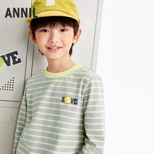 男女童圆领长袖针织衫春季新款安奈儿童装EM611591 商品图2