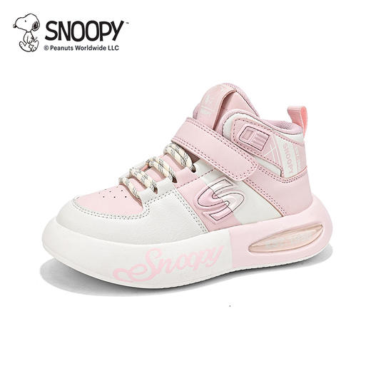 【史努比】儿童休闲鞋高帮皮面防水运动鞋男女童跑步鞋28-38 商品图2