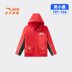 安踏儿童外套男小童新年红色上衣2026春节喜庆宝宝摇粒绒厚外套352619619S