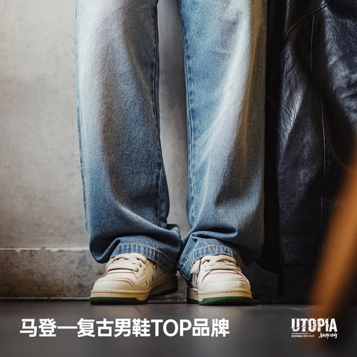 马登乌托邦休闲复古板鞋男2026新款百搭高级感软底低帮潮鞋小白鞋 商品图4