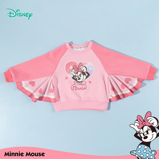 迪士尼（Disney）童装女童套头卫衣甜美亲肤休闲圆领印花耐磨卫衣2026春季新款上衣ZD1FS015 商品图5