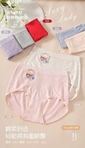 女士彩纱中大版无缝高弹力舒适内裤6810