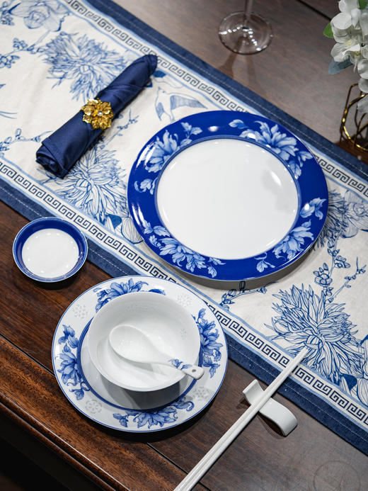 富玉陶瓷景德镇一人食家用高颜值玲珑乔迁之喜入宅搬家礼物餐具 商品图3