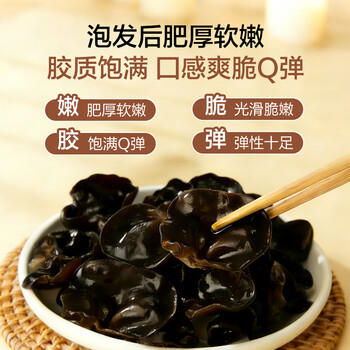 1号会员店黑木耳500g 南北干货 东北木耳干木耳肉厚无根 凉拌 炒菜火锅 /粮油调味 /南北干货 /菌菇干货 商品图1
