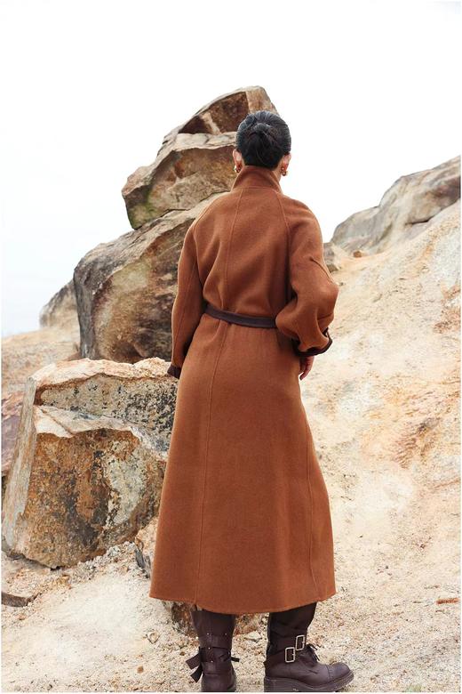 H5WT31365#通勤立领长款双面羊绒大 商品图3