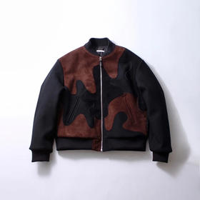 SOE Paste Together Jacket 羊毛羊皮拼接夹克 棒球领外套