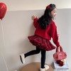 清清美日新年女童毛女童新年衣服红色毛衣冬装儿童针织衫洋气上衣新款喜庆过年服90-150★ 商品缩略图3