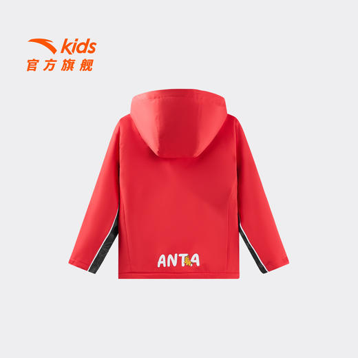 安踏儿童外套男小童新年红色上衣2026春节喜庆宝宝摇粒绒厚外套352619619S 商品图1