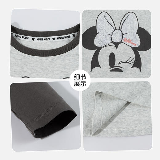 迪士尼（Disney）女童长袖T恤甜美运动休闲撞色7A级抗菌插肩袖2026春季新款上衣ZD1FS034 商品图5