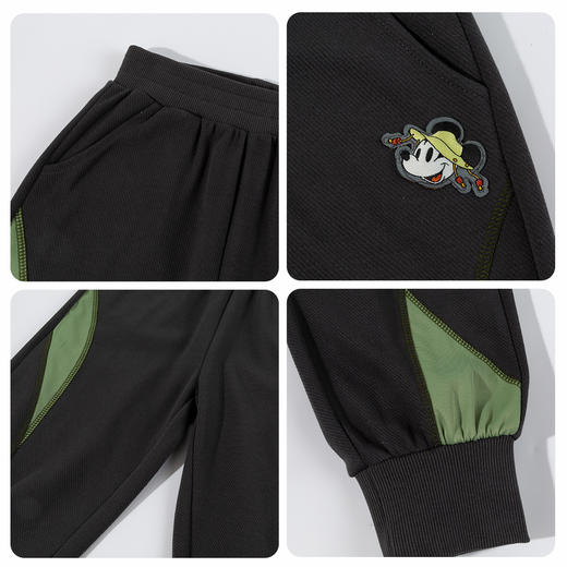 迪士尼（Disney）童装男童束脚长裤潮流帅气束脚运动户外探险卫裤2026春季新款裤子ZD1FK003 商品图12