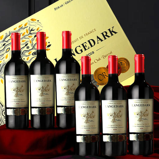 【法国原瓶进口 法定产区AOP级 老藤&橡木桶】法国红酒酒庄直供14度臻酿干红葡萄酒（750ml*6瓶礼盒+开瓶器+2个酒杯） 商品图0