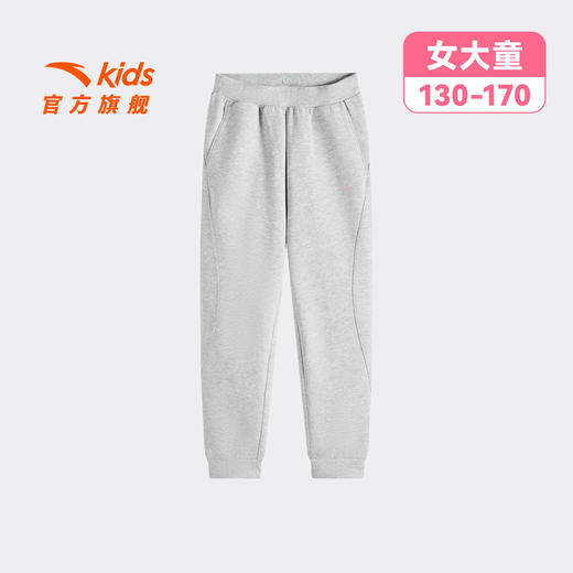裤吧安踏儿童女大童针织运动长裤2026年春季上新款亲肤中大童卫裤362617777 商品图0