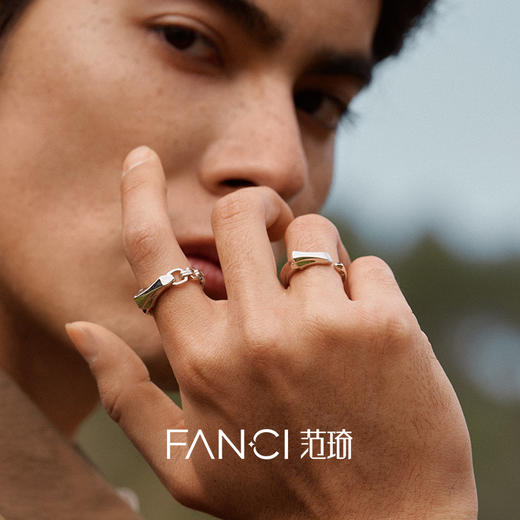 Fanci范琦 马首系列逐风戒指男士925银闭口戒指新年送男友生日礼物 商品图4
