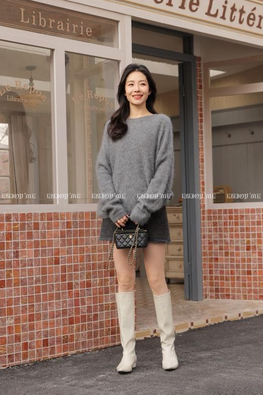 【门店同款】ENJOY冬季“暖冬知性”羊绒拉毛珠片针织上衣 168897579 商品图11