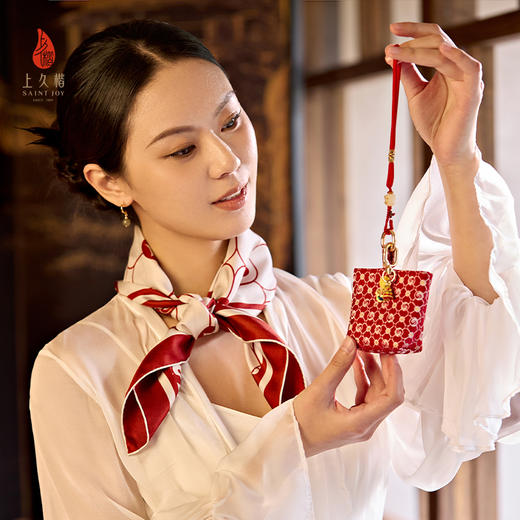 上久楷新中式国风文创礼盒送礼 宋锦耳机包 真丝方巾 骏禄宝章 商品图12