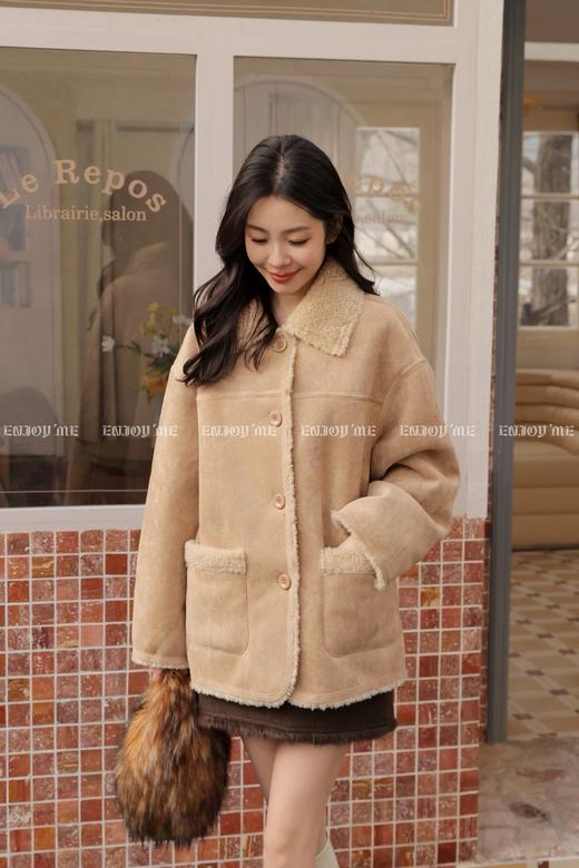 【门店同款】ENJOY冬季“暖冬知性”翻领双面穿毛毛外套 169151875 商品图10